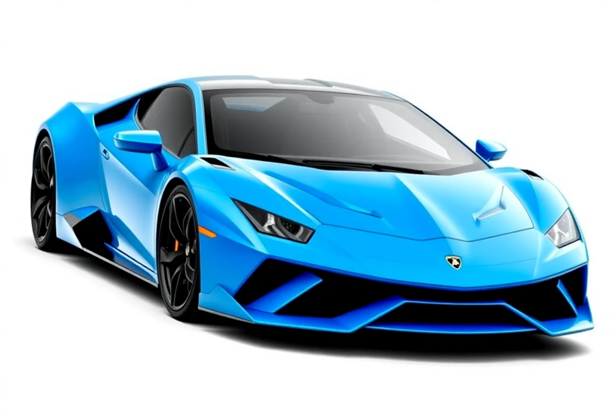 Lamborghini Sián, hypercar hybride bleue vue de trois-quarts avant